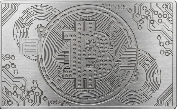 Custom Silver  Bitcoin Collector Metal Card – Premium Stainless Steel