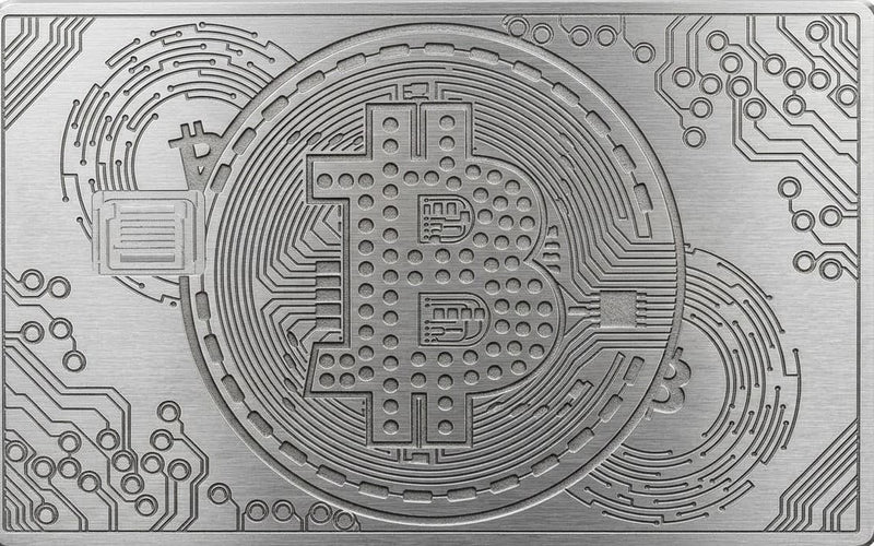 Custom Silver  Bitcoin Collector Metal Card – Premium Stainless Steel