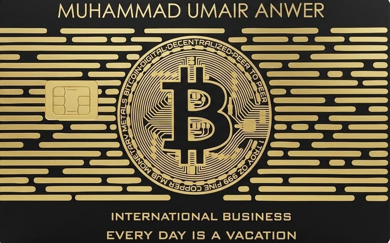Custom Metal Bitcoin Card – Premium Stainless Steel Collector Card | Crypto Inspired Luxury Card 2026