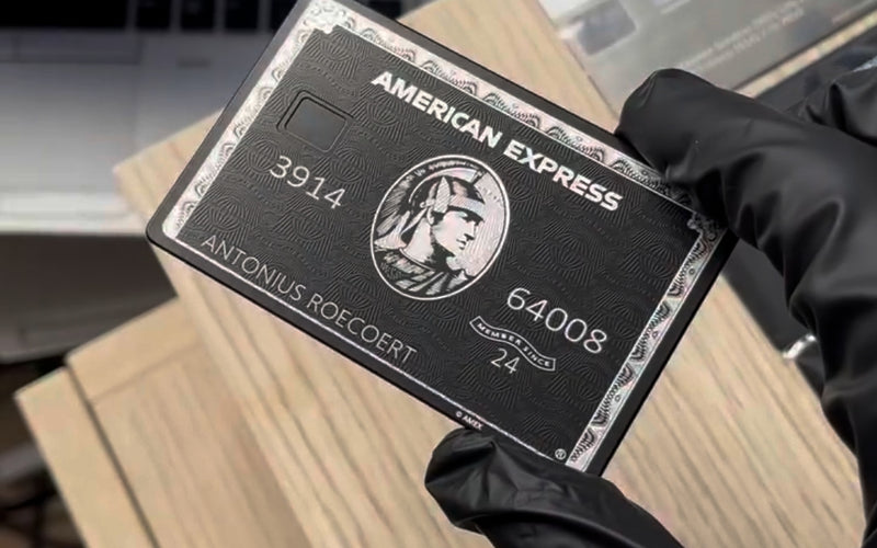 Custom Old Black Centurion Style Metal Card – Premium Stainless Steel Laser Engraved Luxury Card